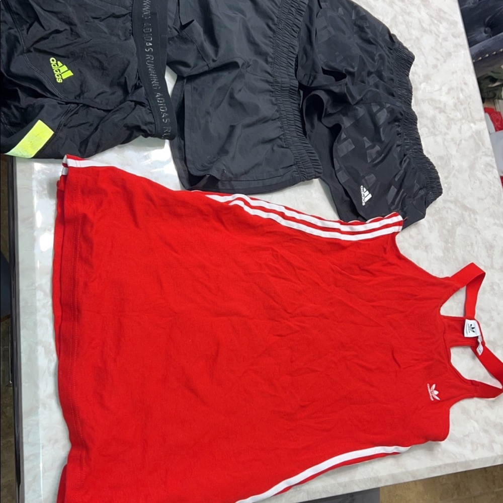 Womens adidas shorts and dress